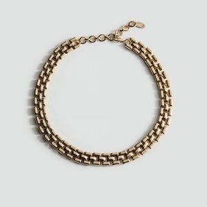 Double-Row Gold Link Necklace